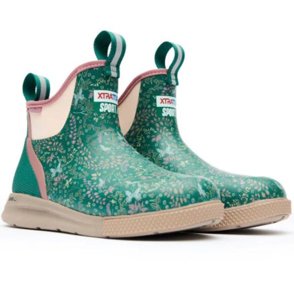 NEW XTRATUF Sports Deck rain Boots in green for women 1125 7t3 - Picture 7 of 8